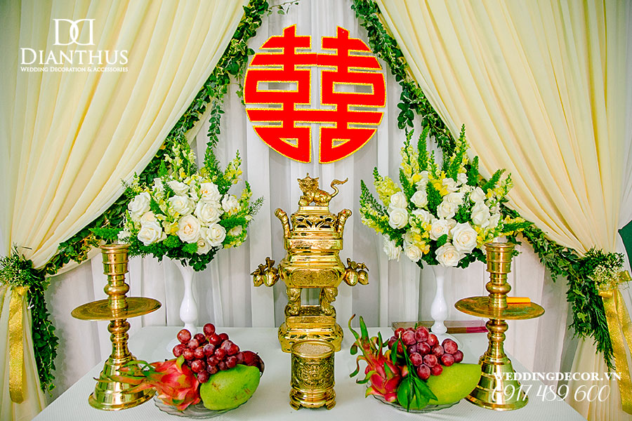 Có nên tự trang trí bàn thờ gia tiên ngày cưới không? | Dianthus Wedding  Decor based in Saigon, Vietnam